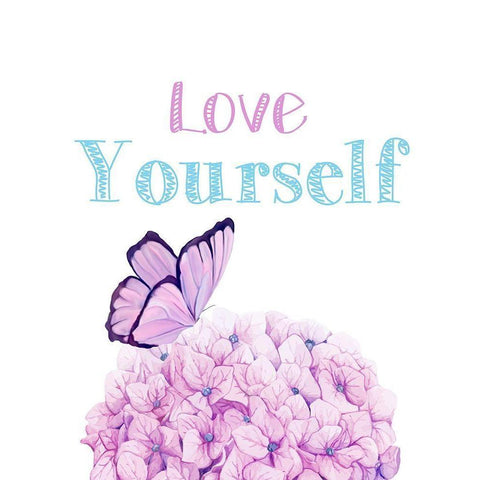 Love Yourself 3 Black Modern Wood Framed Art Print by Allen, Kimberly