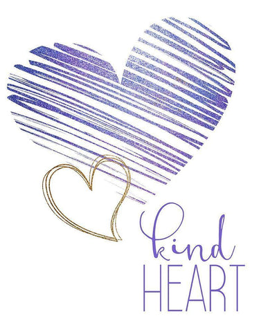 Kind Heart 1 White Modern Wood Framed Art Print with Double Matting by Allen, Kimberly