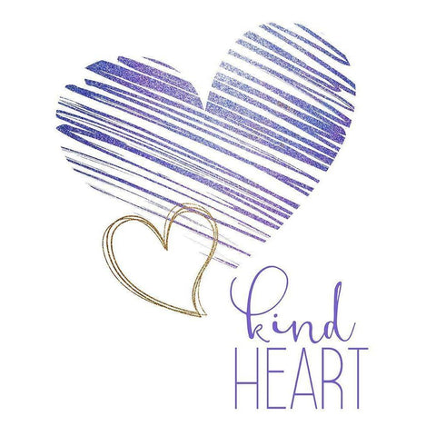 Kind Heart 1 Black Modern Wood Framed Art Print with Double Matting by Allen, Kimberly