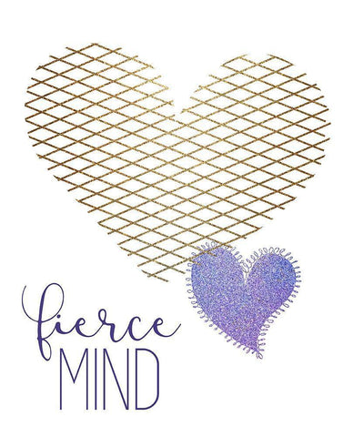 Kind Heart 2 White Modern Wood Framed Art Print with Double Matting by Allen, Kimberly