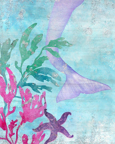 The Ocean 1 White Modern Wood Framed Art Print with Double Matting by Allen, Kimberly