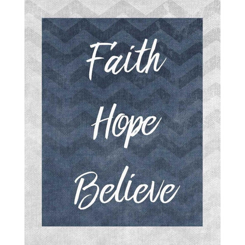 Faith Hope Believe Black Modern Wood Framed Art Print by Allen, Kimberly
