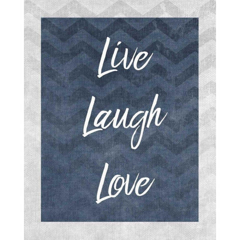 Live Laugh Love Black Modern Wood Framed Art Print with Double Matting by Allen, Kimberly