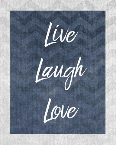Live Laugh Love Black Ornate Wood Framed Art Print with Double Matting by Allen, Kimberly