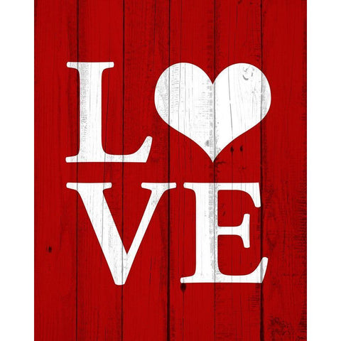 Love Heart Black Modern Wood Framed Art Print with Double Matting by Allen, Kimberly