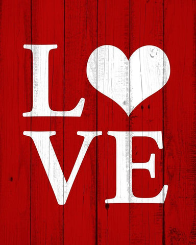 Love Heart White Modern Wood Framed Art Print with Double Matting by Allen, Kimberly