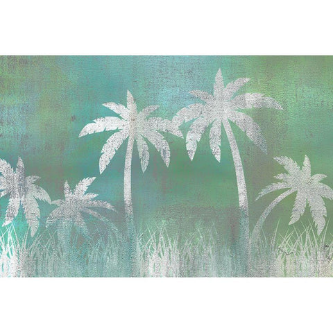 Palms White Modern Wood Framed Art Print by Allen, Kimberly