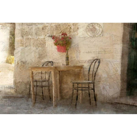 Sidewalk Cafe Black Modern Wood Framed Art Print by Allen, Kimberly