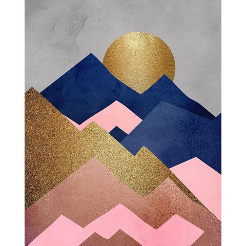Mountain Range 1 Black Modern Wood Framed Art Print with Double Matting by Allen, Kimberly