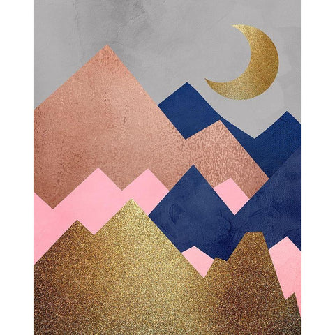 Mountain Range 2 Black Modern Wood Framed Art Print with Double Matting by Allen, Kimberly