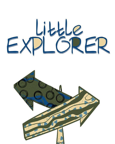 Little Explorer 3 Black Ornate Wood Framed Art Print with Double Matting by Allen, Kimberly