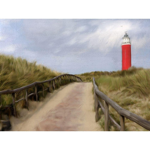 Lighthouse Black Modern Wood Framed Art Print by Allen, Kimberly