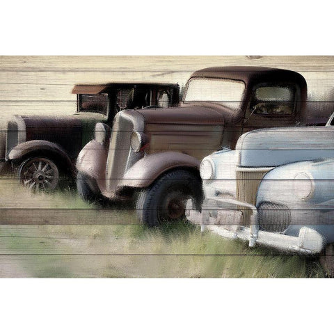 Old Timers White Modern Wood Framed Art Print by Allen, Kimberly