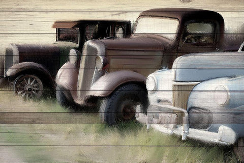 Old Timers Black Ornate Wood Framed Art Print with Double Matting by Allen, Kimberly