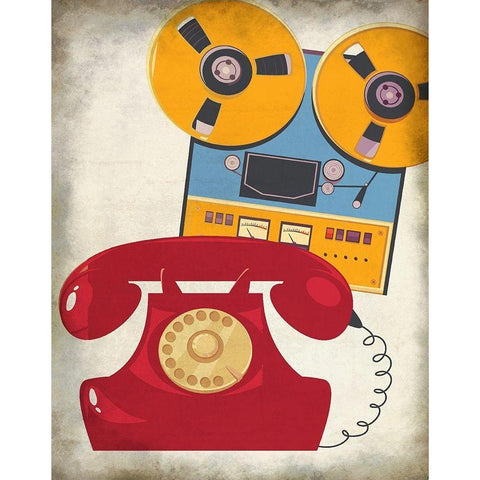 Retro 1 Black Modern Wood Framed Art Print by Allen, Kimberly