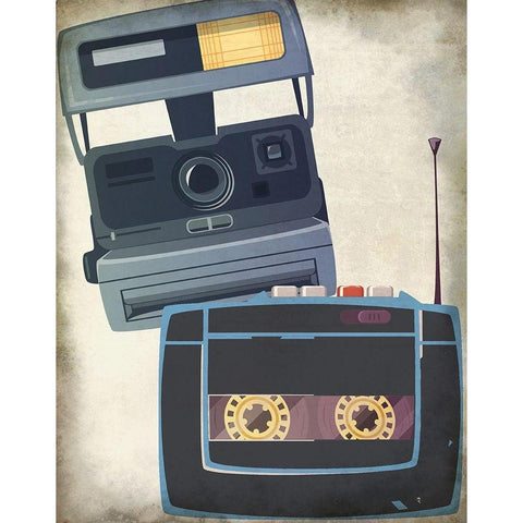 Retro 2 Gold Ornate Wood Framed Art Print with Double Matting by Allen, Kimberly