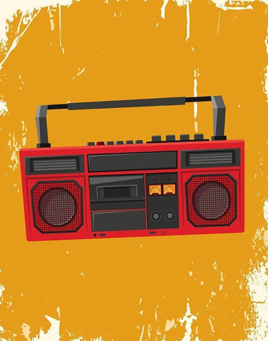 Tapes 1 White Modern Wood Framed Art Print with Double Matting by Allen, Kimberly