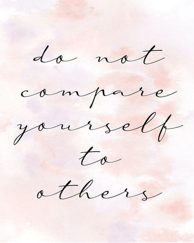 Do not Compare Black Ornate Wood Framed Art Print with Double Matting by Allen, Kimberly