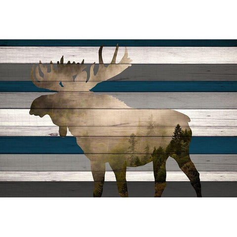 Moose Mountain Range Gold Ornate Wood Framed Art Print with Double Matting by Allen, Kimberly