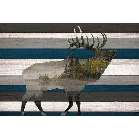 Elk Mountain Range Gold Ornate Wood Framed Art Print with Double Matting by Allen, Kimberly