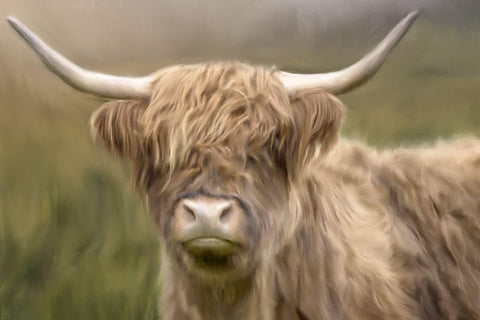 Highland Black Ornate Wood Framed Art Print with Double Matting by Allen, Kimberly