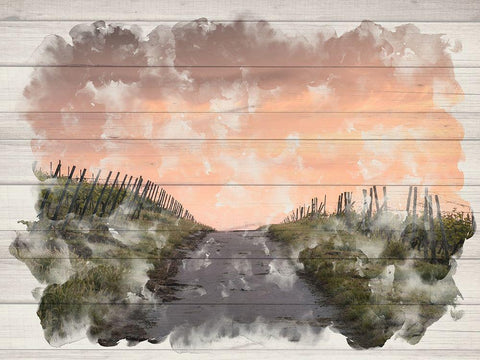 Countryside Sunset Black Ornate Wood Framed Art Print with Double Matting by Allen, Kimberly