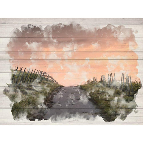 Countryside Sunset Black Modern Wood Framed Art Print by Allen, Kimberly
