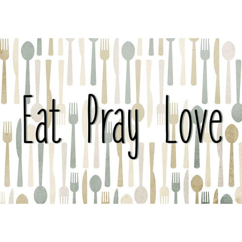 Eat Pray Black Modern Wood Framed Art Print by Allen, Kimberly