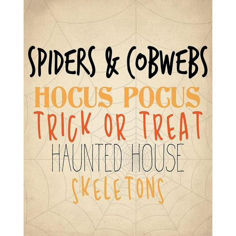 Spiders and Cobwebs Gold Ornate Wood Framed Art Print with Double Matting by Allen, Kimberly