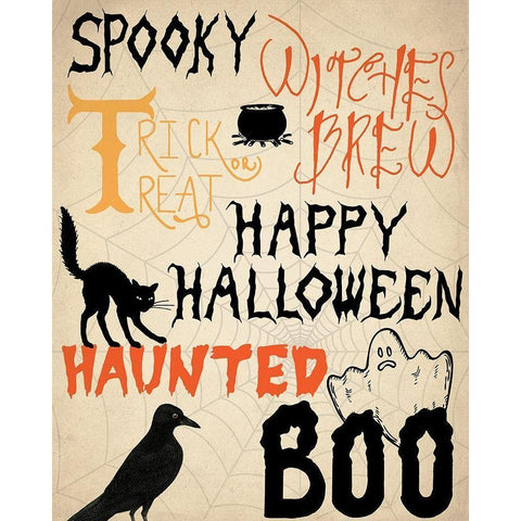 Spooky White Modern Wood Framed Art Print by Allen, Kimberly