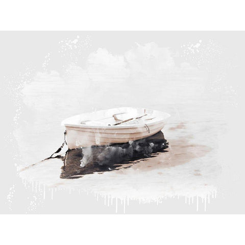 Row Boat Black Modern Wood Framed Art Print with Double Matting by Allen, Kimberly