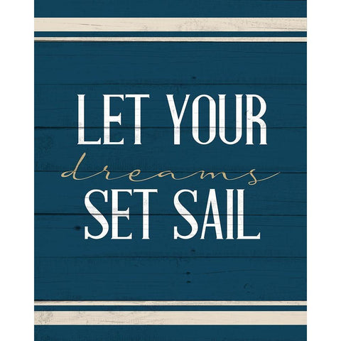Set Sail 2 Black Modern Wood Framed Art Print with Double Matting by Allen, Kimberly