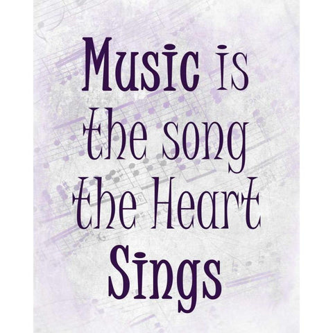 Music is the Song A White Modern Wood Framed Art Print by Allen, Kimberly