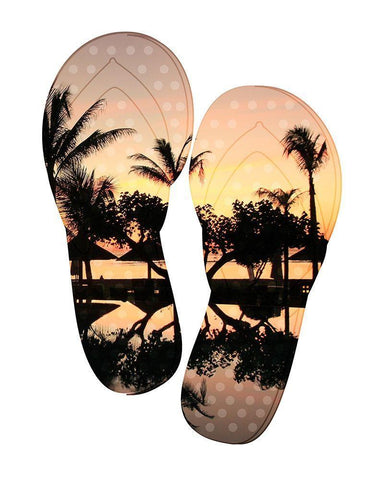 Beach Sunsets 1 White Modern Wood Framed Art Print with Double Matting by Allen, Kimberly