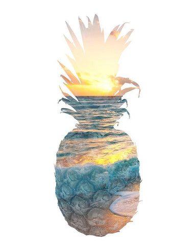 Beach Sunsets 2 White Modern Wood Framed Art Print with Double Matting by Allen, Kimberly