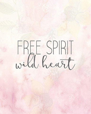 Free Spirit Wild Heart White Modern Wood Framed Art Print with Double Matting by Allen, Kimberly