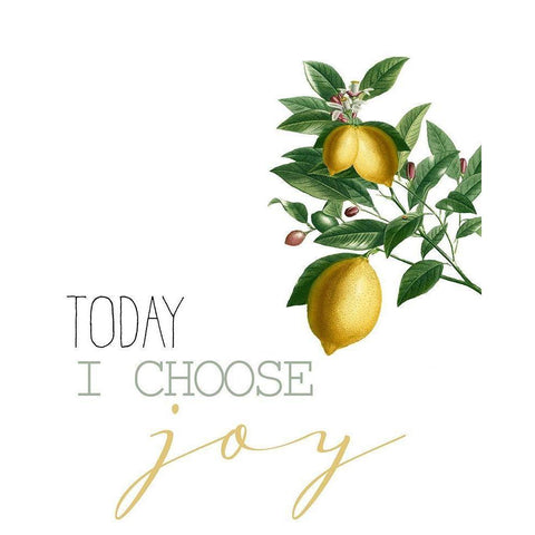 Today I Choose Joy Gold Ornate Wood Framed Art Print with Double Matting by Allen, Kimberly