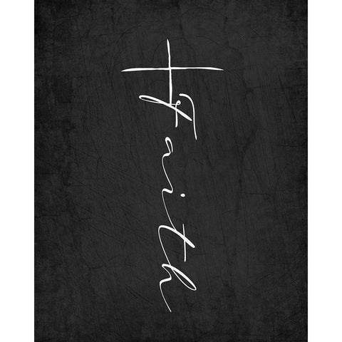 Faith Cross White Modern Wood Framed Art Print by Allen, Kimberly