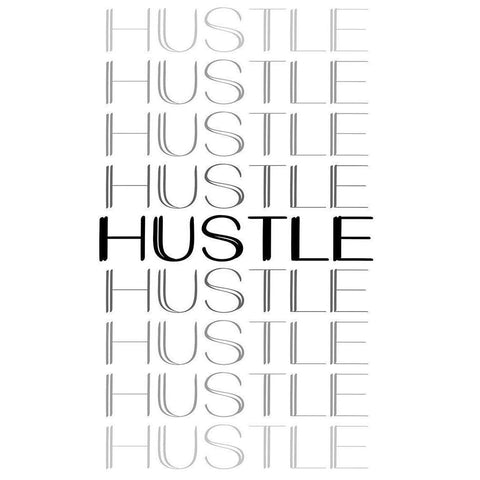 Hustle White Modern Wood Framed Art Print by Allen, Kimberly