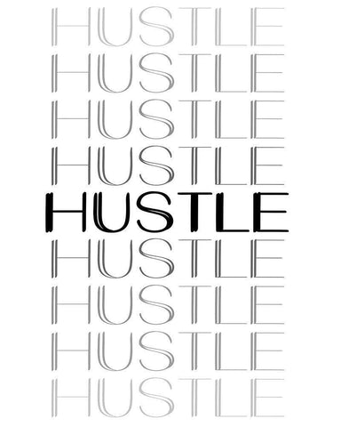 Hustle Black Ornate Wood Framed Art Print with Double Matting by Allen, Kimberly