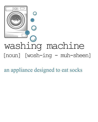 Washing 1 White Modern Wood Framed Art Print with Double Matting by Allen, Kimberly