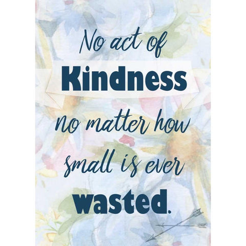 No Act of Kindness Black Modern Wood Framed Art Print with Double Matting by Allen, Kimberly