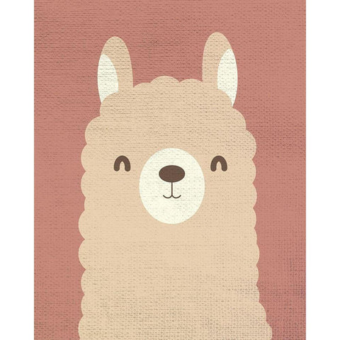 Llama Love 1 White Modern Wood Framed Art Print by Allen, Kimberly