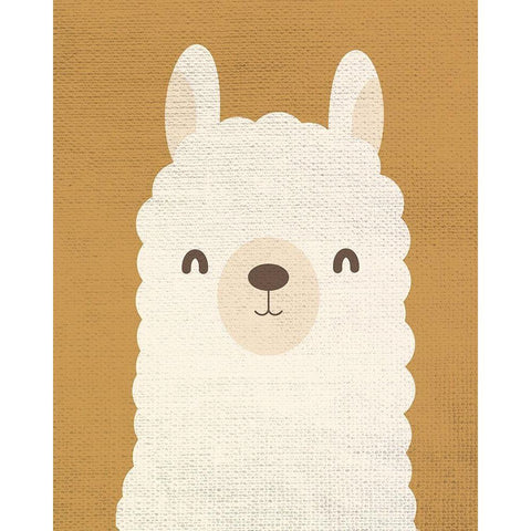 Llama Love 2 White Modern Wood Framed Art Print by Allen, Kimberly