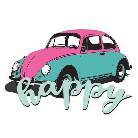 Happy 1 Gold Ornate Wood Framed Art Print with Double Matting by Allen, Kimberly