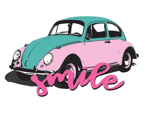 Happy 2 White Modern Wood Framed Art Print with Double Matting by Allen, Kimberly