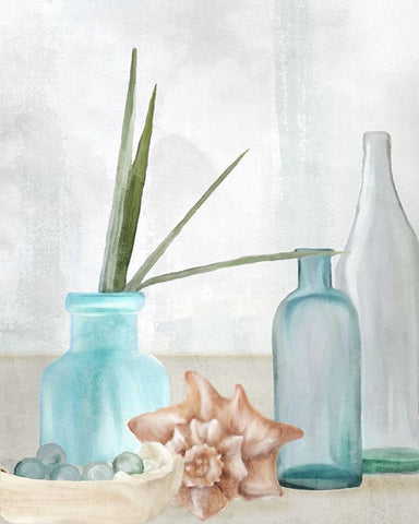 Seaside Escape 2 White Modern Wood Framed Art Print with Double Matting by Allen, Kimberly