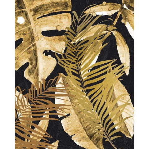 Tropic Golds 1 Black Modern Wood Framed Art Print with Double Matting by Allen, Kimberly