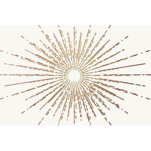 Vintage Burst 2 White Modern Wood Framed Art Print by Kimberly, Allen
