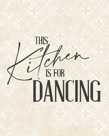 This Kitchen is for Dancing 1 White Modern Wood Framed Art Print with Double Matting by Allen, Kimberly